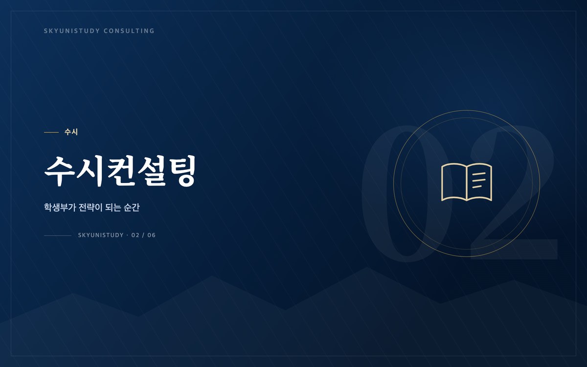 수시컨설팅 — 학생부가 전략이 되는 순간